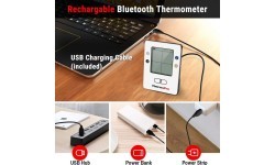 Digital wireless rechargeable Bluetooth food thermometer with 4 probes ThermoPro TP25W