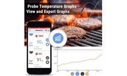 Digital wireless rechargeable Bluetooth food thermometer with 4 probes ThermoPro TP25W