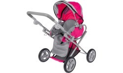 2-in-1 Pink Stroller