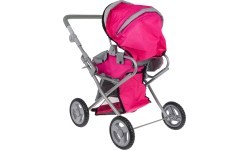 2-in-1 Pink Stroller