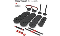 SGN140 (2 PARTS) PRO SET 6IN1 WEIGHT SET 40KG HMS