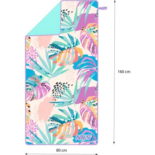 NCR14 FLORA MICROFIBRE TOWEL 160x80 cm NILS