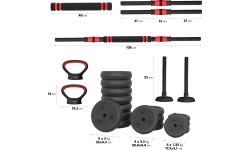 SGN140 (2 PARTS) PRO SET 6IN1 WEIGHT SET 40KG HMS
