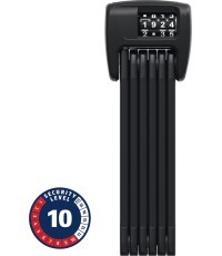 Slēdzene ABUS BORDO™ Combo 6000C/90 LED Black SH // salokāma, ar LED gaismu, 90 cm (melna)