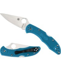 Folding Knife Spyderco C11FPBL Delica 4, Flat Ground, Blue