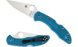 Saliekamais nazis Spyderco C11FPBL Delica 4, Flat Ground, zils