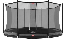 Батут BERG Favorit InGround 430, серый + защитная сетка Comfort