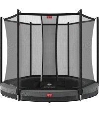 Batuts BERG Favorit InGround 200 pelēks ar drošības tīklu Comfort