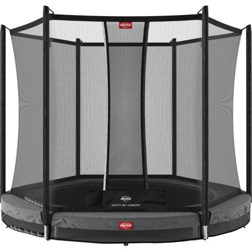 Batuts BERG Favorit InGround 200 pelēks ar drošības tīklu Comfort