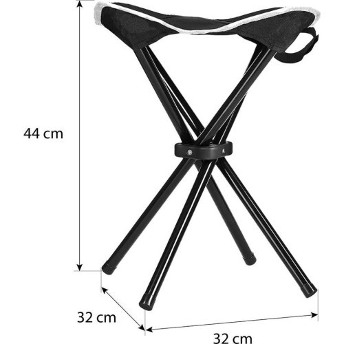 Черный кемпинговый табурет NC3010 NILS Camp