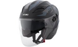 Atvērtā tipa ķivere W-TEC Barcela Vermella - Black and grey