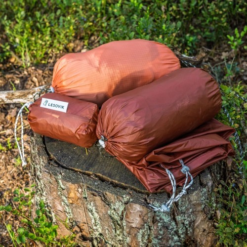 Lesovik HEKSA šūpuļtīkla tents, terra rosa