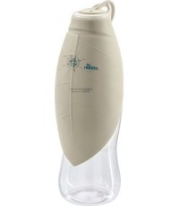 Silikona pudele Hunter Letter 550ml, ar bļodu, smilškrāsas krāsā
