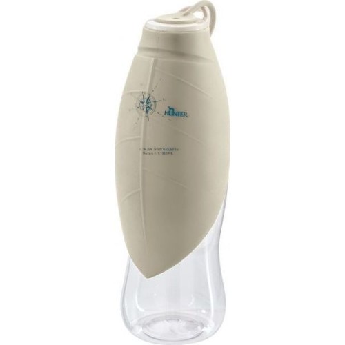 Silikona pudele Hunter Letter 550ml, ar bļodu, smilškrāsas krāsā