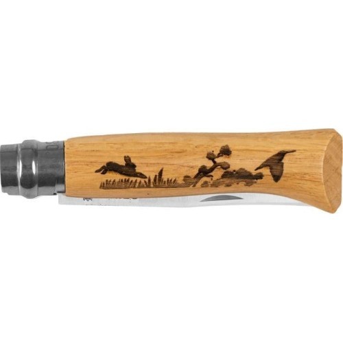 Нож Opinel No.8 Inox, дуб, серия Animal – заяц