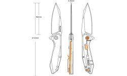 Складной нож Ruike P135-SF, серебристый