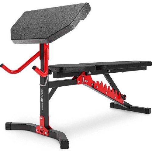 Komplekts MH1_68KG_KIER | regulējams sols + kāju prese + bicepsu atbalsts + 42 kg rokturu un svaru komplekts - Marbo Sport