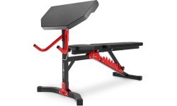 Set MH1_68KG_KIER | adjustable bench + leg press + prayer bar (slide-in) + set of 42 kg grips and weights - Marbo Sport