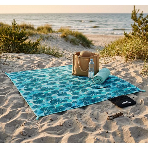 Коврик для пикника Nils Camp NC2224, 200 x 200 см, бирюзовый