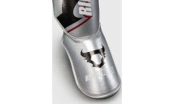 Ringhorns Charger by Venum Shin Guards - Silver/Black
