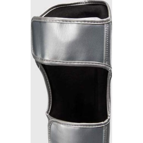 Ringhorns Charger by Venum Shin Guards - Silver/Black