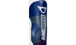 Ringhorns Charger by Venum Shin Guards - Navy Blue/Red