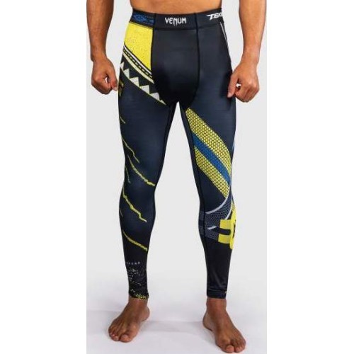 Venum x TEKKEN 8 Spats King legingi melni-dzelteni