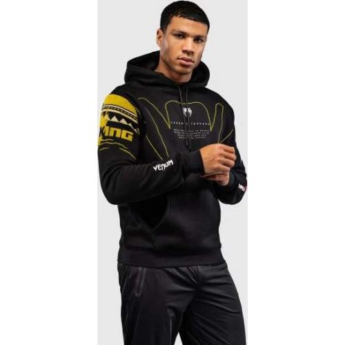 Venum x TEKKEN 8 kapuces džemperis - King - melns/dzeltens