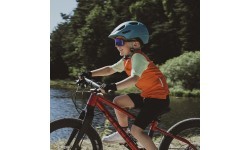FORCE Akita kids' bike helmet, size XS-S (48-54 cm), turquoise