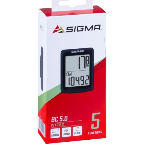 Velodators Sigma BC 5.0 ar vadu, 5 funkcijas