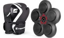 Электронная настенная боксёрская мишень inSPORTline Smartpunch + боксёрские перчатки inSPORTline Shormag - Чёрный