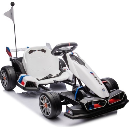 BMW kartings ar drifta funkciju, balts
