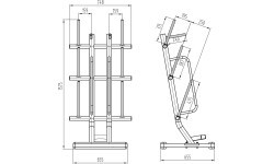 Komerciāls svaru un stieņu statīvs STR40 HMS