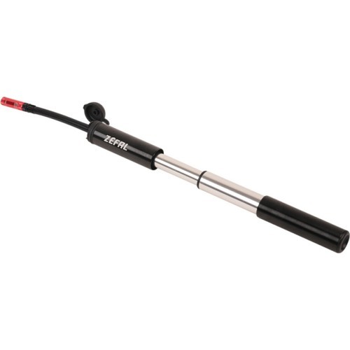 Zéfal Gravel Mini Pump hand pump, 80 PSI / 5.5 bar, with AV/FV hose, aluminium