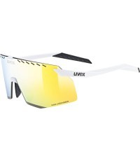 Uvex Pace Stage CV Glasses, white matt / mirror gold