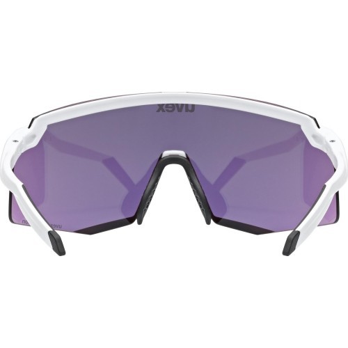 Uvex Pace Stage CV Glasses, white matt / mirror gold