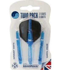 Dart Shaft & Flight Set Harrows Twin Pack Medium - Aqua