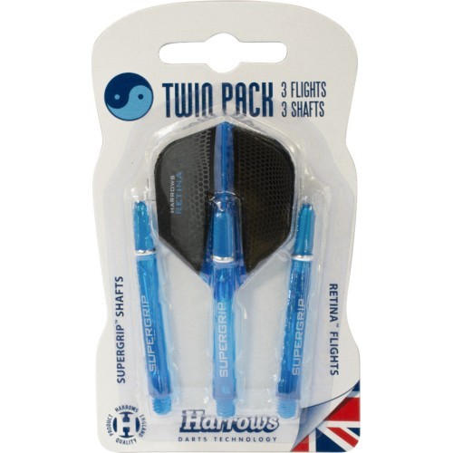 Dart Shaft & Flight Set Harrows Twin Pack Medium - Aqua