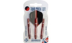 Набор хвостовиков и оперений для дротиков Harrows Twin Pack Medium - Красный