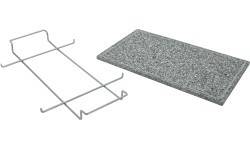 Grilovací deska žulová GRANIT XL s drážkou a držákem 50x30x1,65cm
