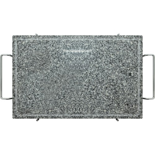 Grilovací deska žulová GRANIT XL s drážkou a držákem 50x30x1,65cm