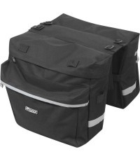 FORCE Double 2x10l bicycle carrier bag (black)