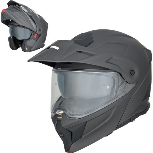 3-in-1 Flip-Up Motorcycle Helmet W-TEC Neovu - Grey
