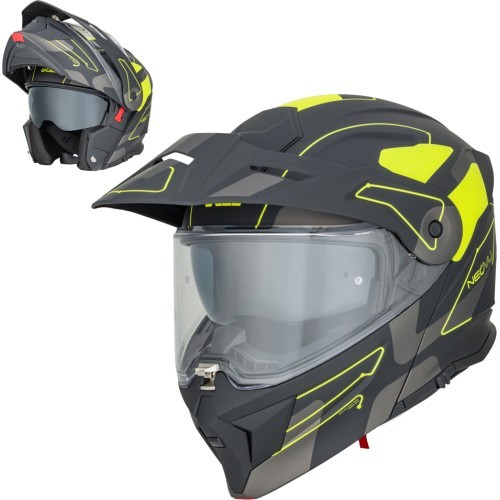 Мотошлем-трансформер 3 в 1 W-TEC Neovu Graphic - Black-Fluo