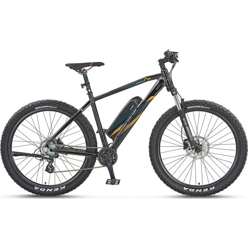 Elektriskais velosipēds Prophete Graveler EM.100 E-MTB 27.5" // 8 ātrumi, izmērs 19" (48 cm) (melns)