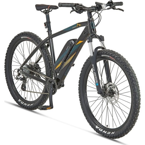 Elektriskais velosipēds Prophete Graveler EM.100 E-MTB 27.5" // 8 ātrumi, izmērs 19" (48 cm) (melns)