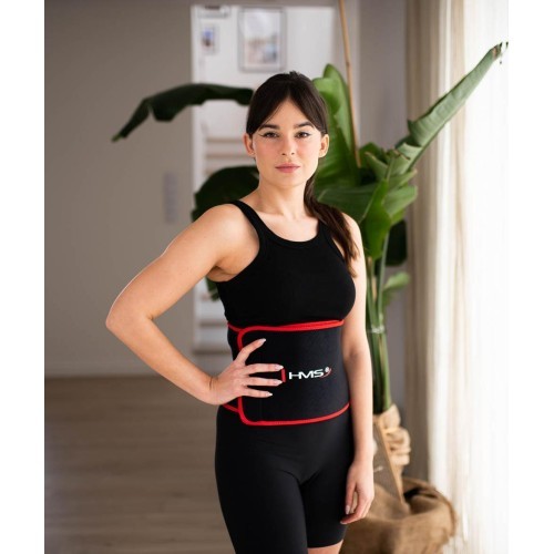 SET HULA HOOP MAGNETIC BLUE HHM15 WITH WEIGHT + COUNTER HMS + WAIST SUPPORT BR163 RED
