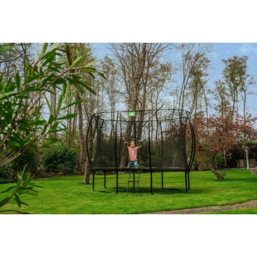 EXIT Silhouette trampoline 244x366cm - black Outdoor Rectangular Coil spring Above ground trampoline