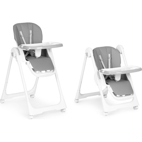 Feeding chair height adjustment eco leather straps double tray