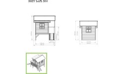 EXIT Loft 350 wooden playhouse - natural